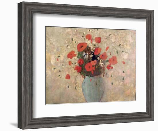 Vase of Poppies-Odilon Redon-Framed Giclee Print