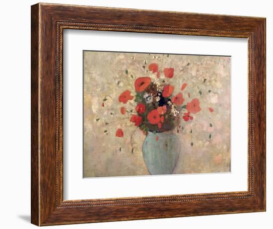 Vase of Poppies-Odilon Redon-Framed Giclee Print