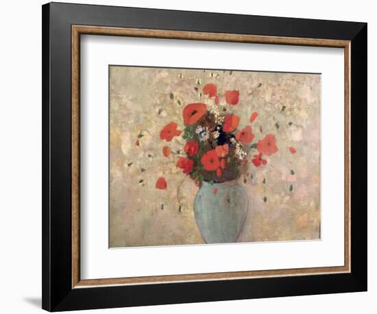 Vase of Poppies-Odilon Redon-Framed Giclee Print