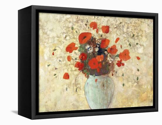 Vase of Poppies-Odilon Redon-Framed Premier Image Canvas