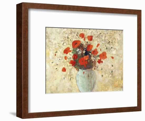 Vase of Poppies-Odilon Redon-Framed Premium Giclee Print