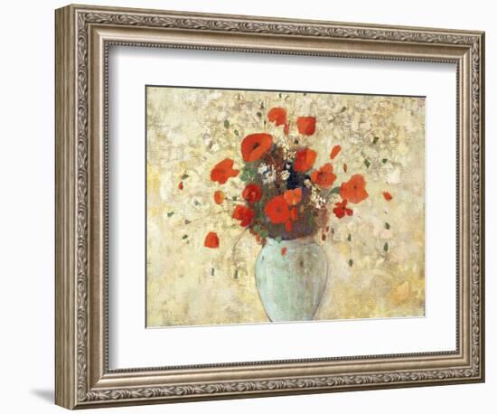 Vase of Poppies-Odilon Redon-Framed Giclee Print