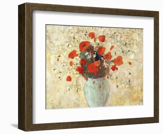 Vase of Poppies-Odilon Redon-Framed Giclee Print