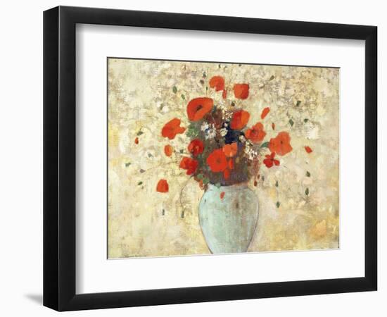 Vase of Poppies-Odilon Redon-Framed Giclee Print