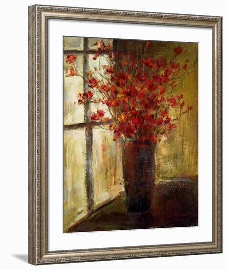 Vase of Red Flowers-Christine Stewart-Framed Art Print