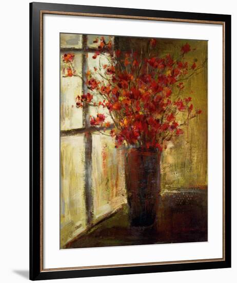 Vase of Red Flowers-Christine Stewart-Framed Art Print