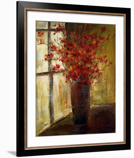 Vase of Red Flowers-Christine Stewart-Framed Art Print
