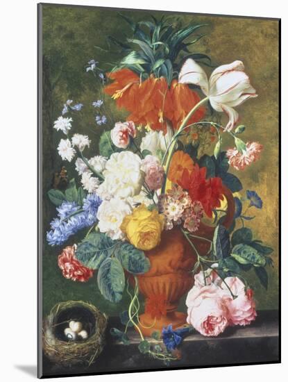 Vase of Rich Summer Flowers-Jan van Huysum-Mounted Giclee Print