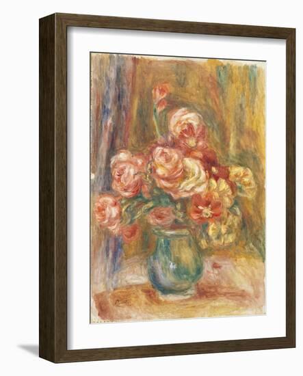 Vase of Roses, 1890-1900-Pierre-Auguste Renoir-Framed Giclee Print