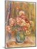 Vase of Roses, 1890-1900-Pierre-Auguste Renoir-Mounted Giclee Print