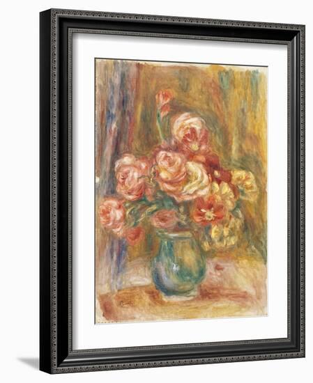 Vase of Roses, 1890-1900-Pierre-Auguste Renoir-Framed Giclee Print