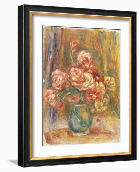 Vase of Roses, 1890-1900-Pierre-Auguste Renoir-Framed Giclee Print