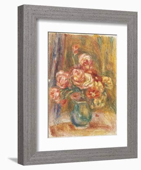 Vase of Roses, 1890-1900-Pierre-Auguste Renoir-Framed Giclee Print