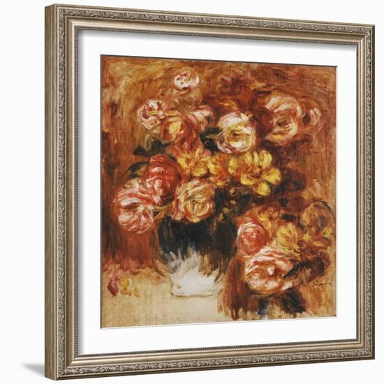 Vase of Roses; Vase De Roses-Pierre-Auguste Renoir-Framed Giclee Print