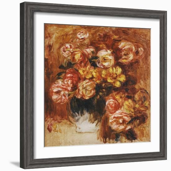 Vase of Roses; Vase De Roses-Pierre-Auguste Renoir-Framed Giclee Print