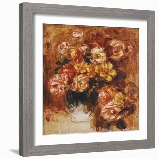 Vase of Roses; Vase De Roses-Pierre-Auguste Renoir-Framed Giclee Print