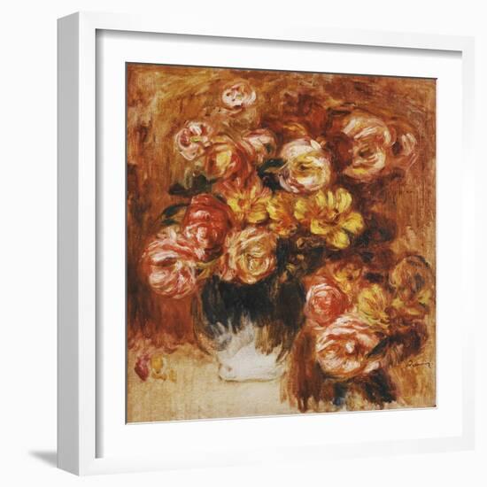 Vase of Roses; Vase De Roses-Pierre-Auguste Renoir-Framed Giclee Print