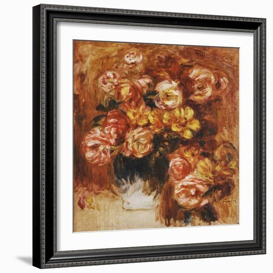 Vase of Roses; Vase De Roses-Pierre-Auguste Renoir-Framed Giclee Print