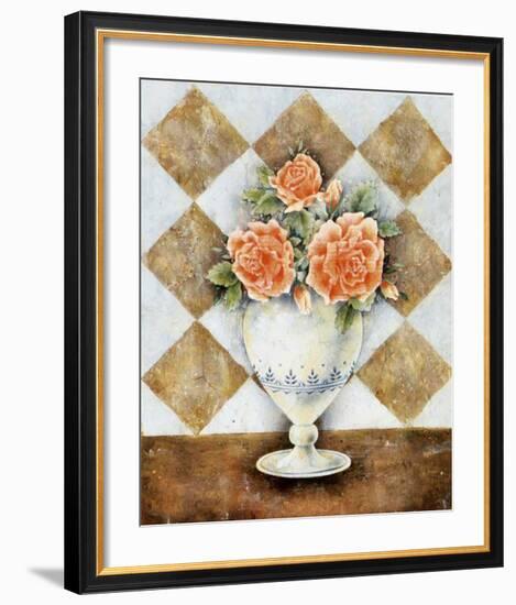 Vase of Roses-A^ Da Costa-Framed Art Print