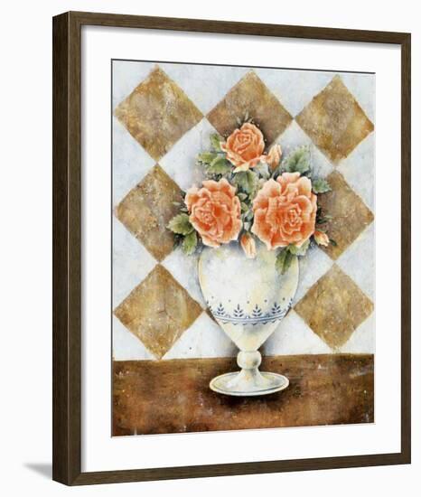 Vase of Roses-A^ Da Costa-Framed Art Print