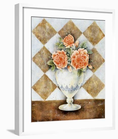 Vase of Roses-A^ Da Costa-Framed Art Print