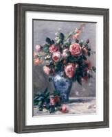 Vase of Roses-Pierre-Auguste Renoir-Framed Giclee Print