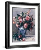 Vase of Roses-Pierre-Auguste Renoir-Framed Giclee Print