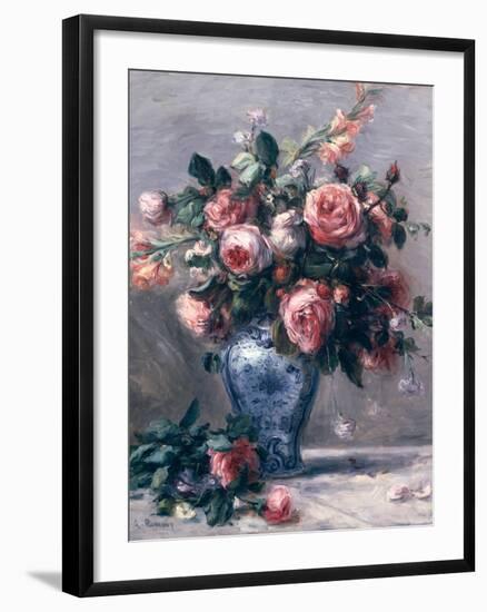 Vase of Roses-Pierre-Auguste Renoir-Framed Giclee Print