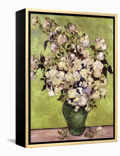 Vase of Roses-Vincent van Gogh-Framed Premier Image Canvas