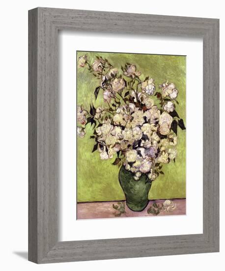 Vase of Roses-Vincent van Gogh-Framed Giclee Print