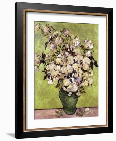 Vase of Roses-Vincent van Gogh-Framed Giclee Print