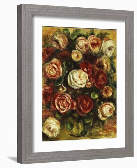 Vase of Roses-Pierre-Auguste Renoir-Framed Giclee Print