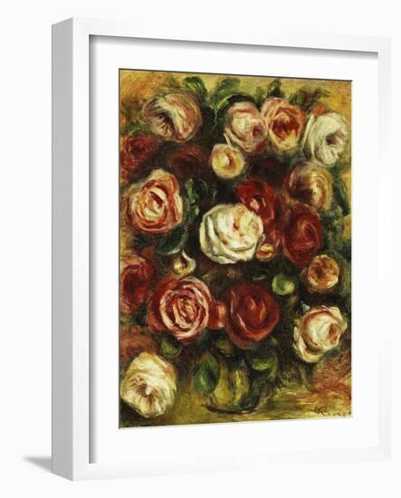 Vase of Roses-Pierre-Auguste Renoir-Framed Giclee Print