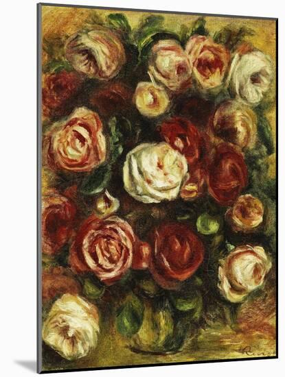 Vase of Roses-Pierre-Auguste Renoir-Mounted Giclee Print