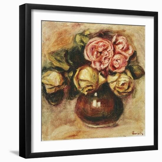 Vase of Roses-Pierre-Auguste Renoir-Framed Giclee Print