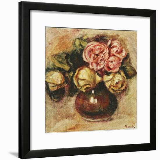 Vase of Roses-Pierre-Auguste Renoir-Framed Giclee Print