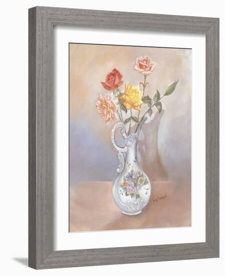 Vase of Roses-Judy Mastrangelo-Framed Giclee Print