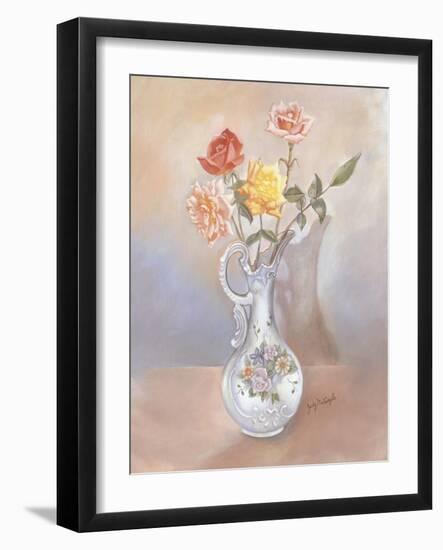 Vase of Roses-Judy Mastrangelo-Framed Giclee Print