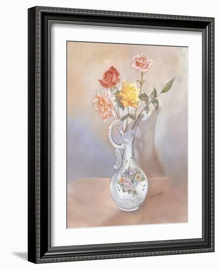 Vase of Roses-Judy Mastrangelo-Framed Giclee Print