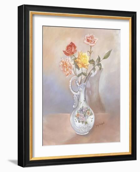 Vase of Roses-Judy Mastrangelo-Framed Giclee Print