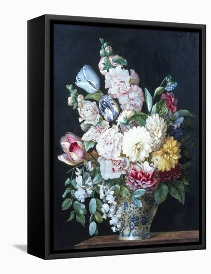 Vase of Summer Flowers-Alexandre-Francois Desportes-Framed Premier Image Canvas