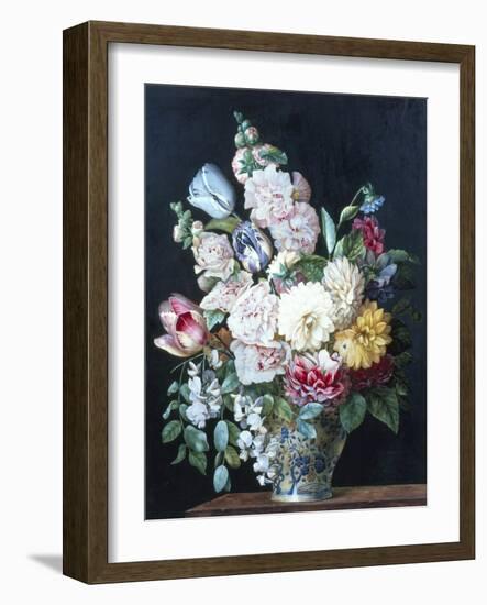Vase of Summer Flowers-Alexandre-Francois Desportes-Framed Giclee Print