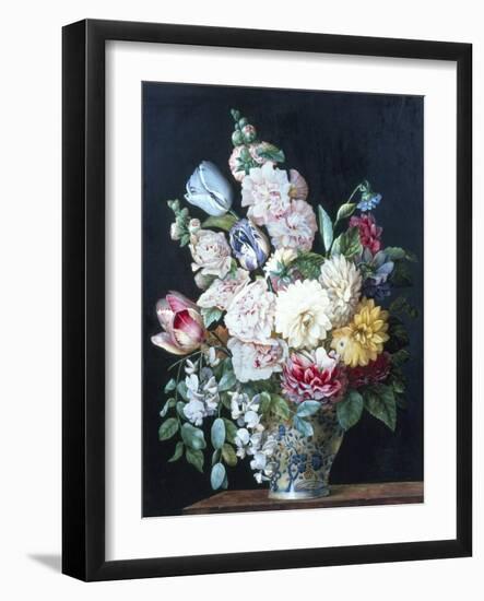 Vase of Summer Flowers-Alexandre-Francois Desportes-Framed Giclee Print