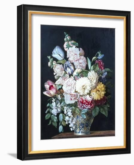 Vase of Summer Flowers-Alexandre-Francois Desportes-Framed Giclee Print