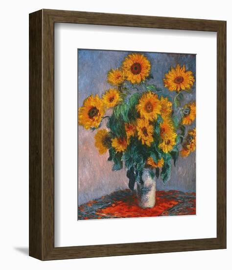 Vase of Sunflowers-Claude Monet-Framed Art Print