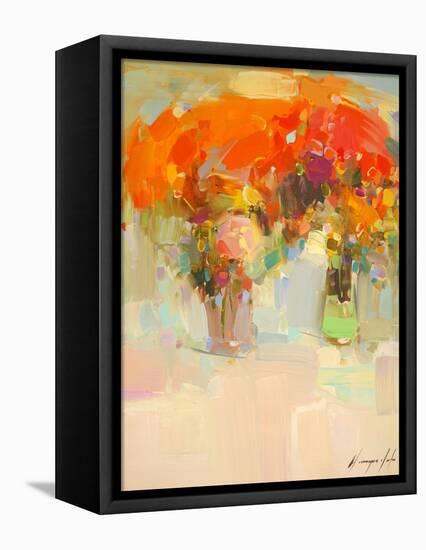 Vase of Yellow Flowers 1-Vahe Yeremyan-Framed Stretched Canvas