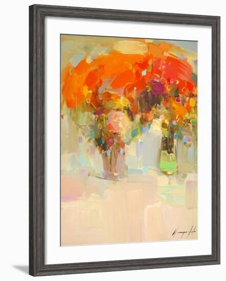 Vase of Yellow Flowers 1-Vahe Yeremyan-Framed Art Print