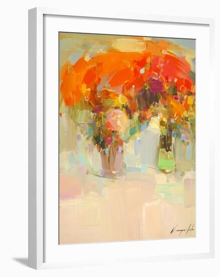 Vase of Yellow Flowers 1-Vahe Yeremyan-Framed Art Print