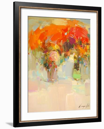 Vase of Yellow Flowers 1-Vahe Yeremyan-Framed Art Print