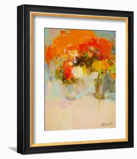 Vase of Yellow Flowers 2-Vahe Yeremyan-Framed Art Print